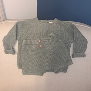 Quincy Mae Army Green Sweater Set